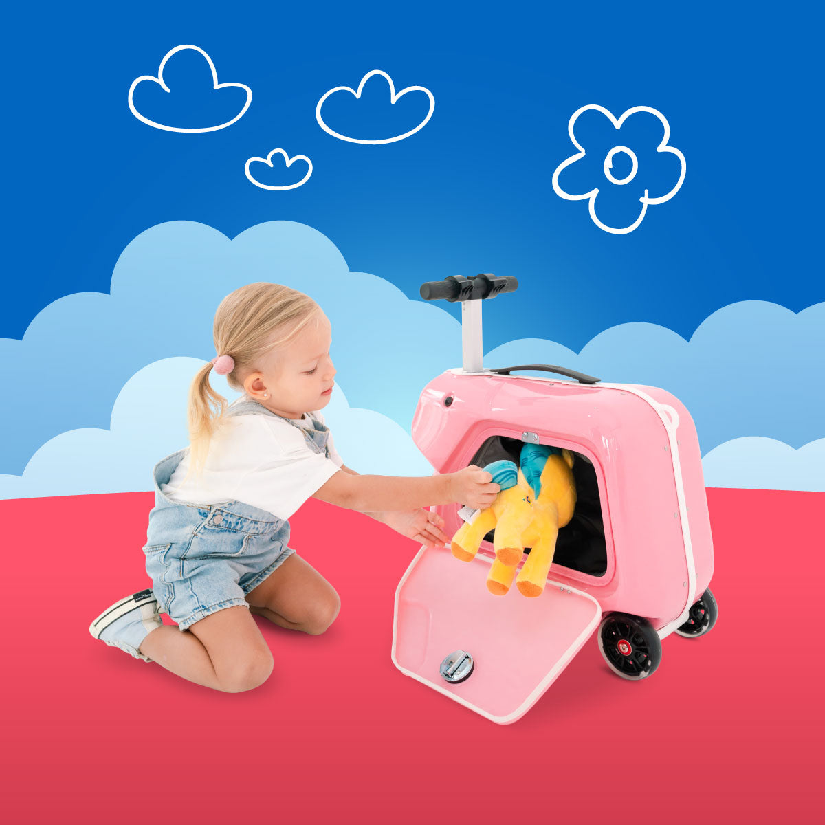 Airwheel SQ3 | Electric Rideable Smart Suitcase for Kids | 20-Inch with 15L Capacity