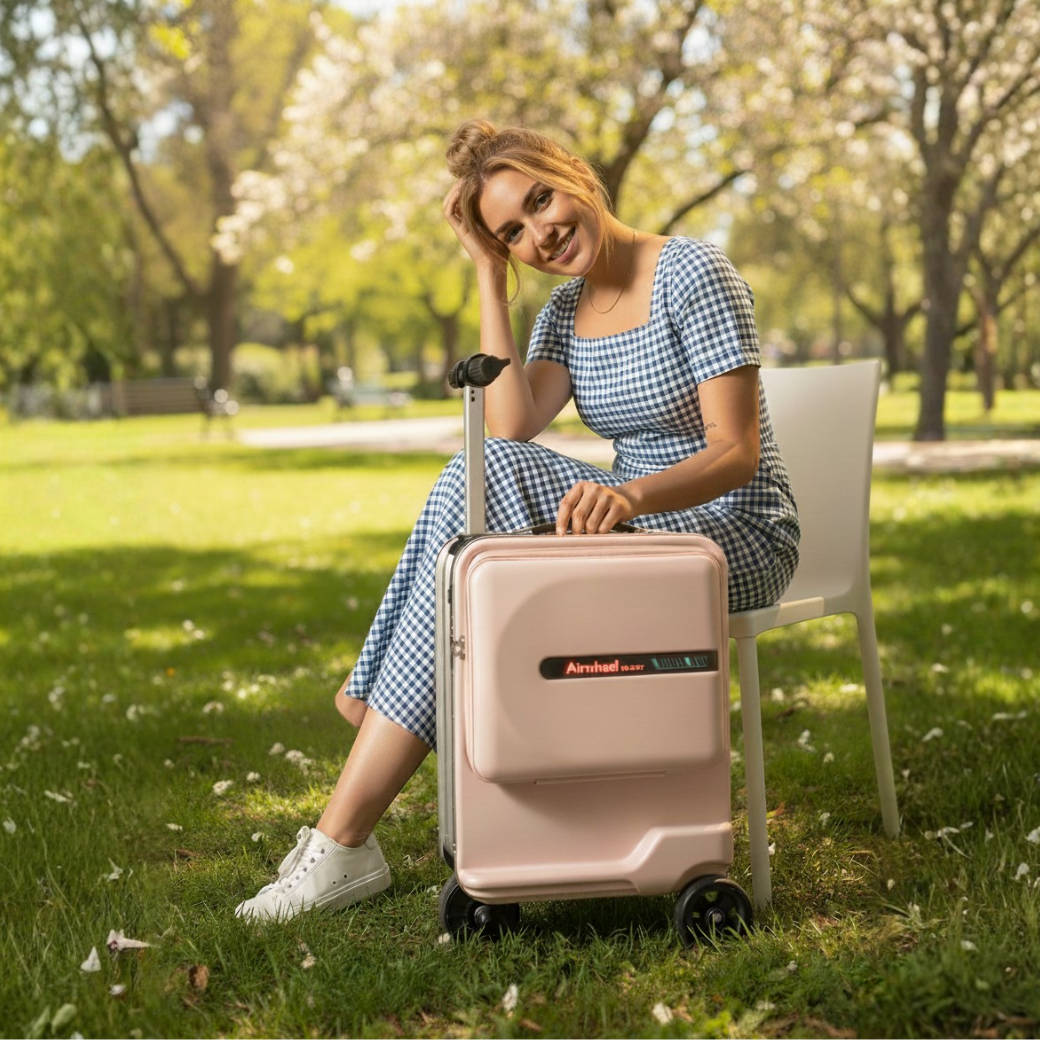 Airwheel SE3MiniT | Electric Rideable Smart Suitcase | 20-Inch with 26L Capacity