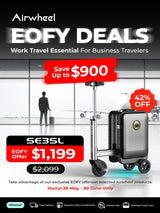 Airwheel SE3SL | Lighter Electric Rideable Smart Suitcase | 20-Inch with 20L Capacity