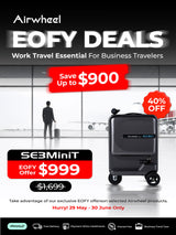 Airwheel SE3MiniT | Electric Rideable Smart Suitcase | 20-Inch with 26L Capacity