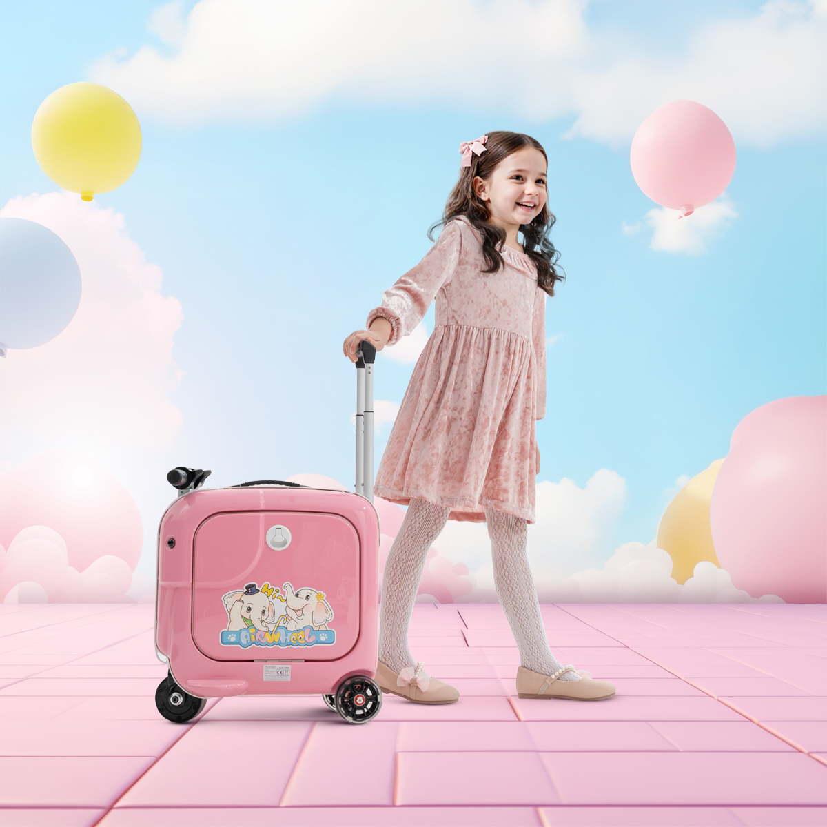 Airwheel SQ3S | Electric Rideable Smart Suitcase for Kids | 20-Inch with 15L Capacity