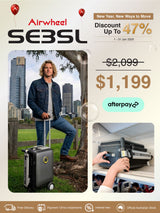 Airwheel SE3SL | Lighter Electric Rideable Smart Suitcase | 20-Inch with 20L Capacity