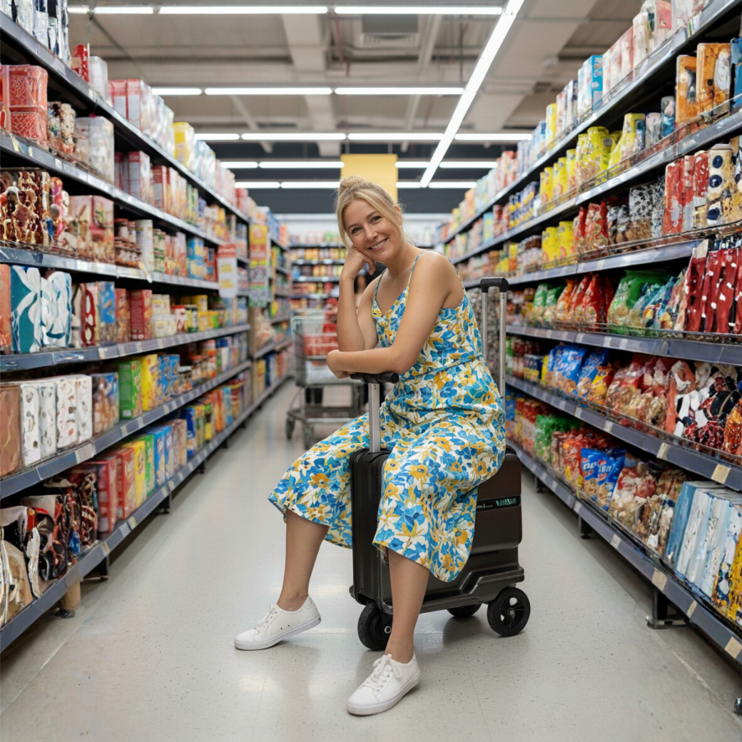 Airwheel SE3T | Electric Rideable Smart Suitcase | 24-Inch with 48L Capacity